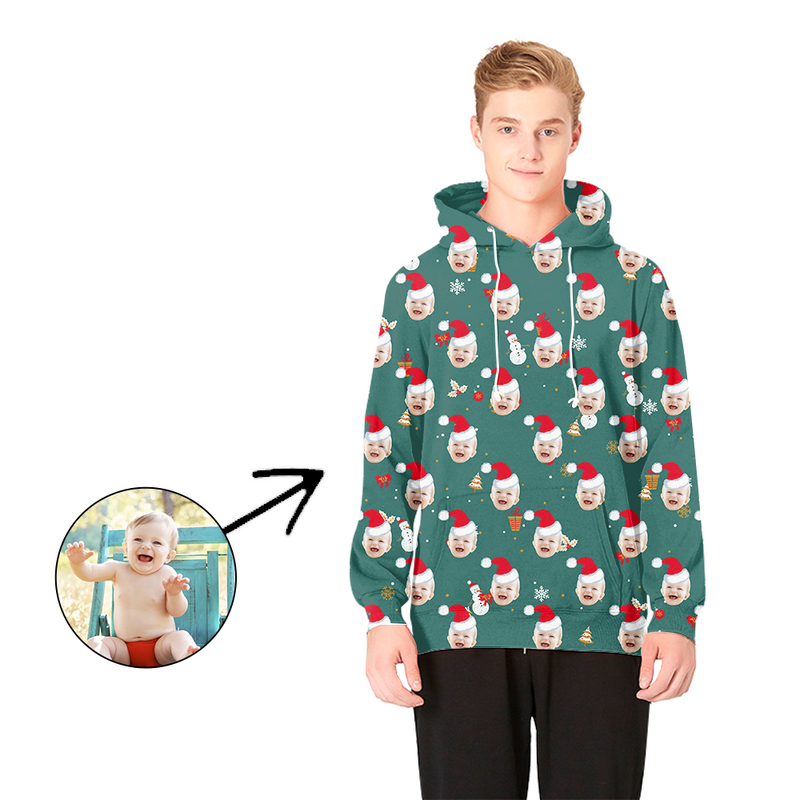 Custom Photo Hoodies Christmas Decorate