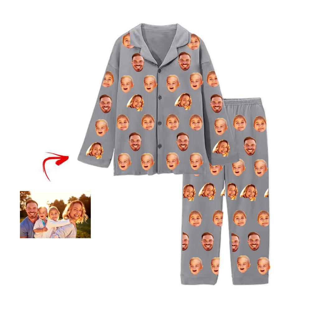 Personalised Pyjamas I Love My Family Grey