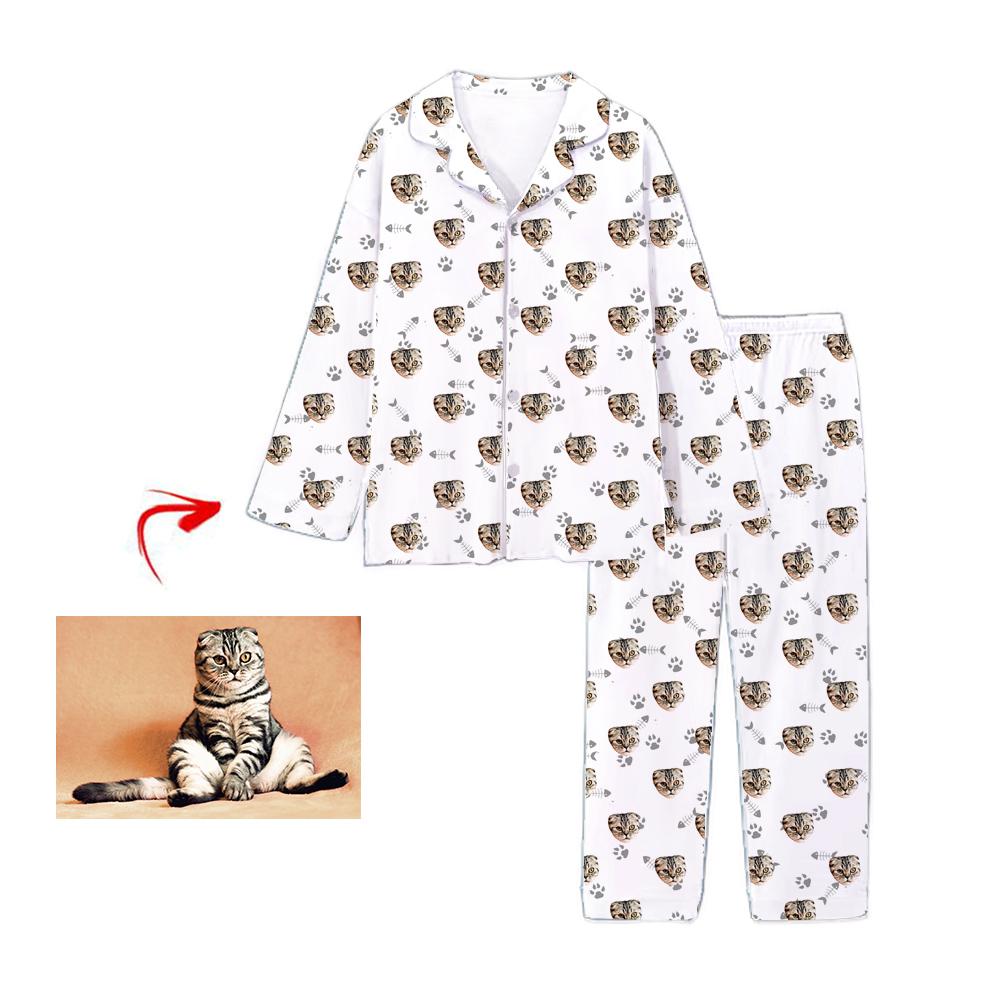 Personalised Pyjamas Cat Footprint