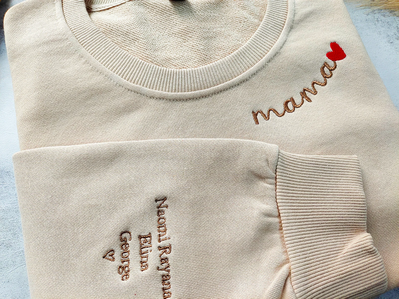 Custom Mama Embroidered Sweatshirt,Custom Mama Crewneck With Kids Names
