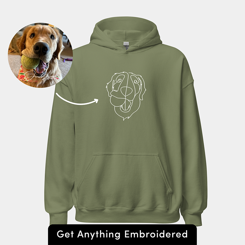 Custom Pet Sweatshirt Pet Embroidered Center Sweatshirt