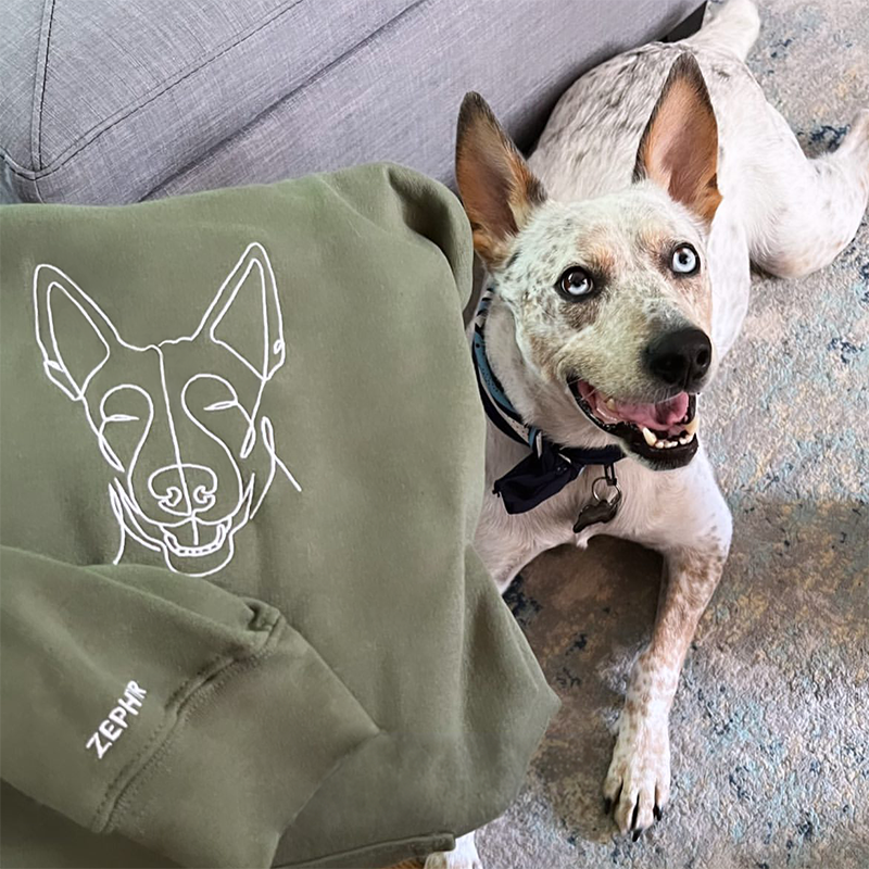 Gifts For Pet Lover Custom Embroidered Sweatshirt and Hoodie