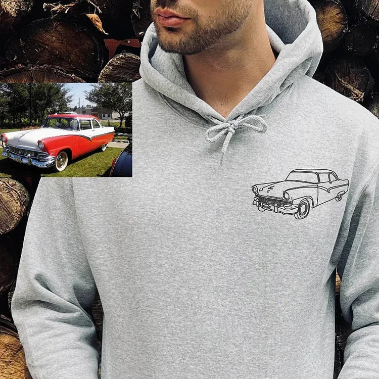 Gifts for Car Lovers Custom Embroidered Car Hoodie