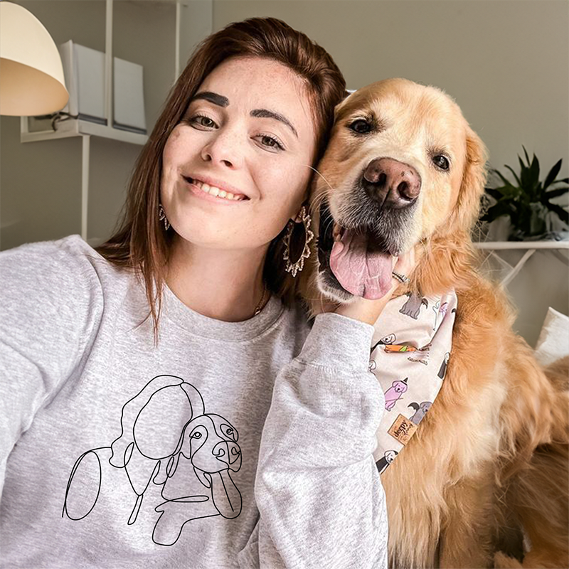 Gifts For Pet Lover Custom Embroidered Sweatshirt and Hoodie