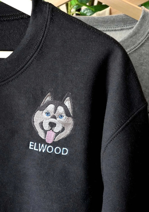 Personalized Gifts Dog Customized Sweatshirt with Custom Pet Embroidery