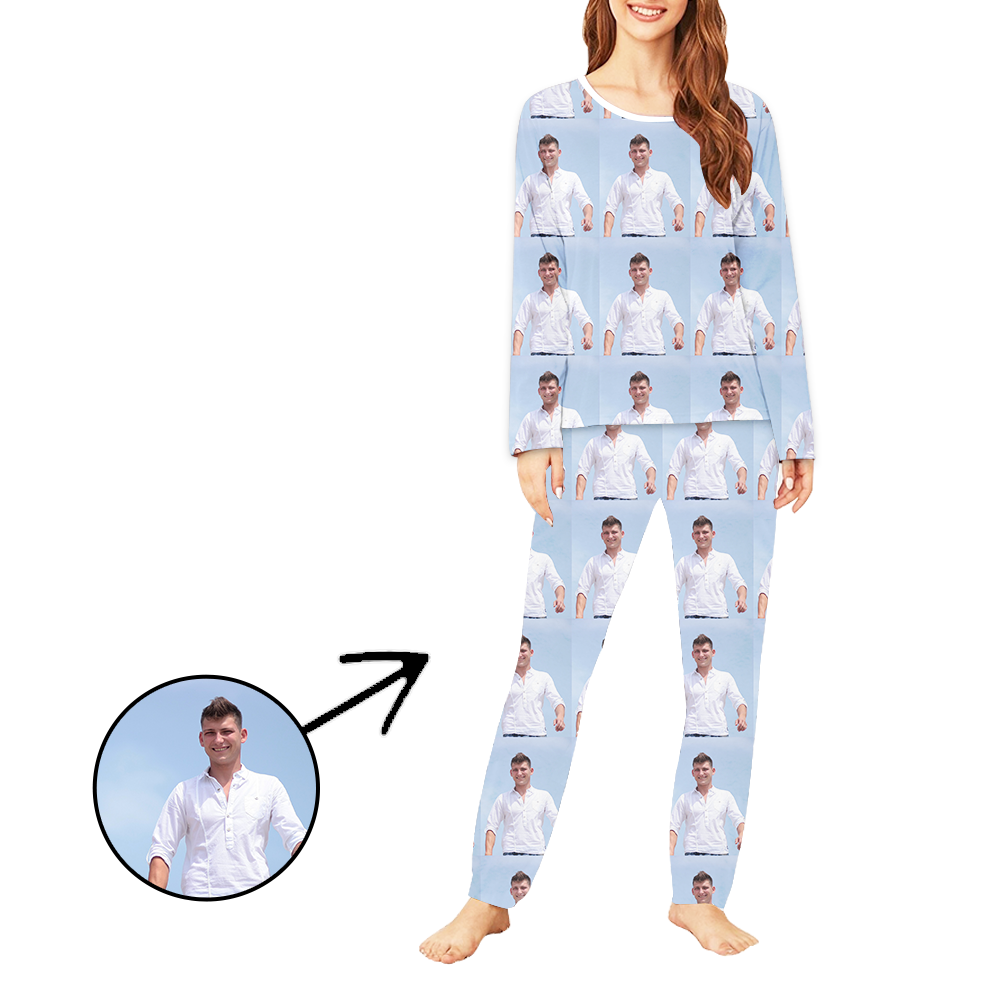 Personalised Pyjamas For Women Whole Photo Long Sleeve