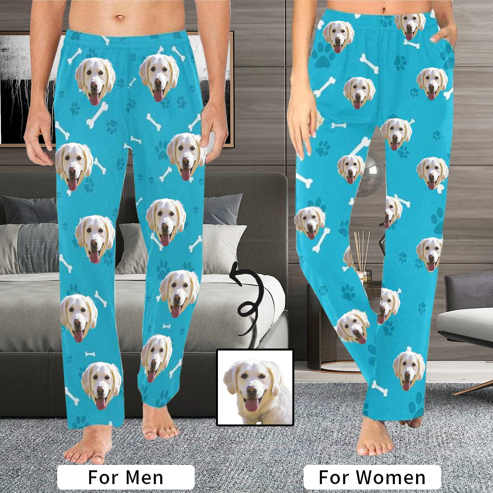 Christmas Gifts Face Pajamas Pants For Men Dog Paw Footprint Dog On Pajama Special Offer