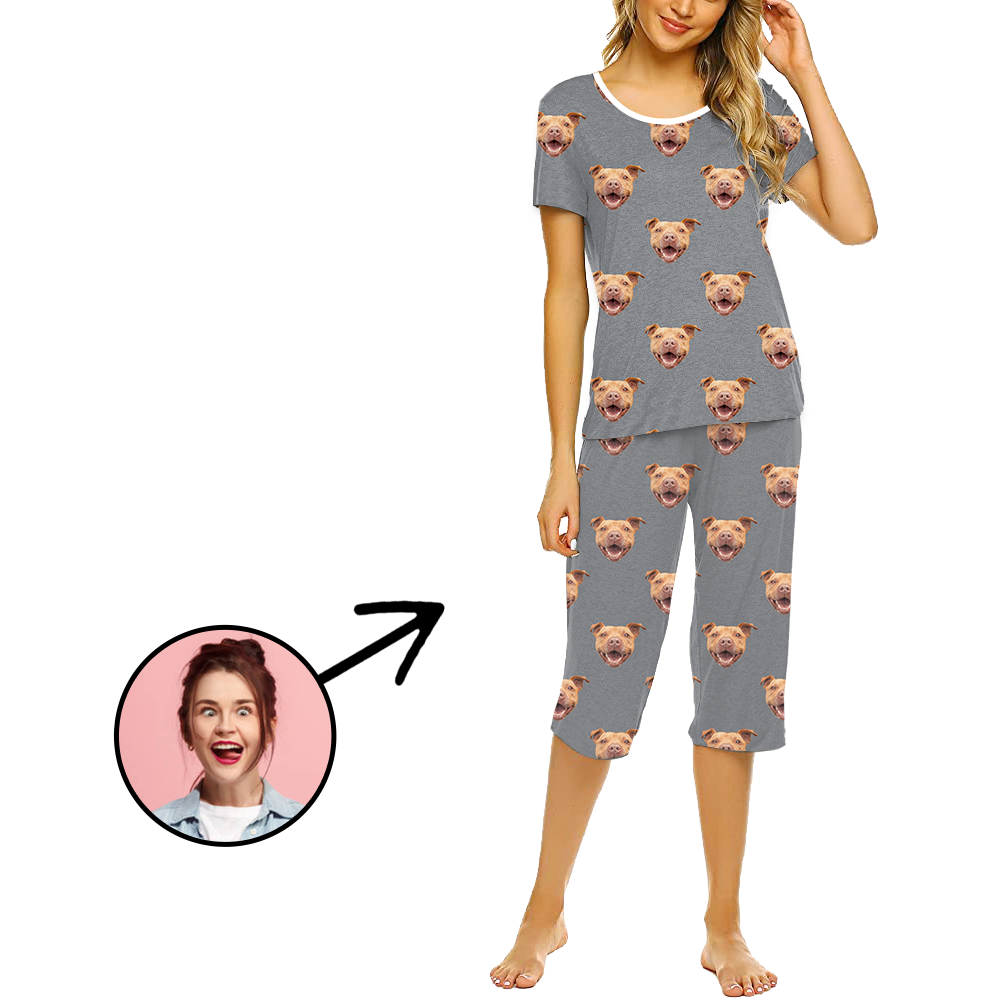 Custom Photo Pajamas For Women I Love My Dog