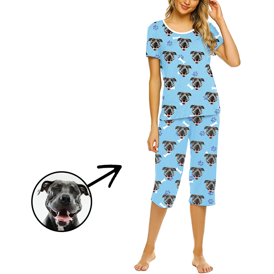 Women's dog hotsell print pajamas