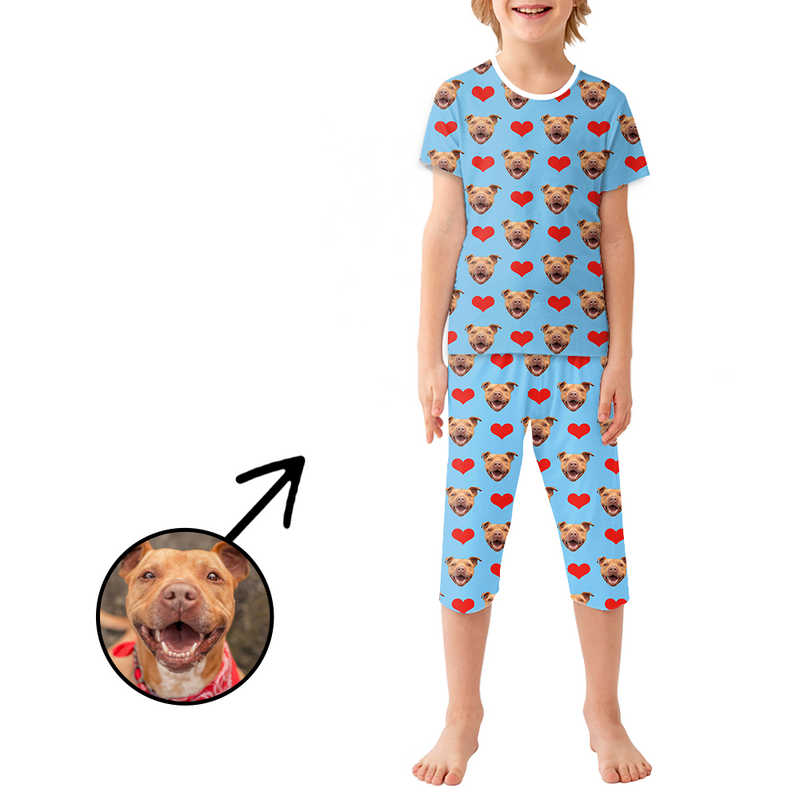 Custom Photo Pajamas For Kids Heart I Love My Friend