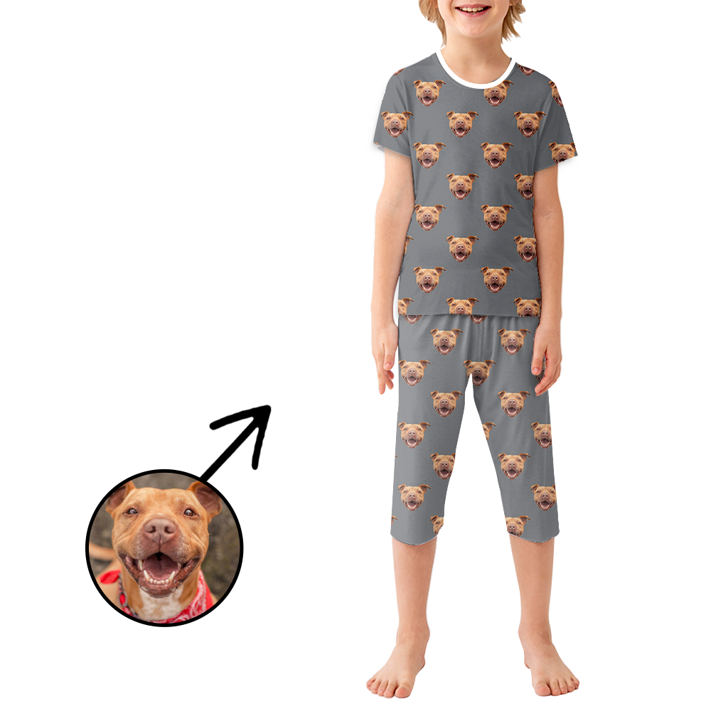 Custom Photo Pajamas For Kids I Love My Dog