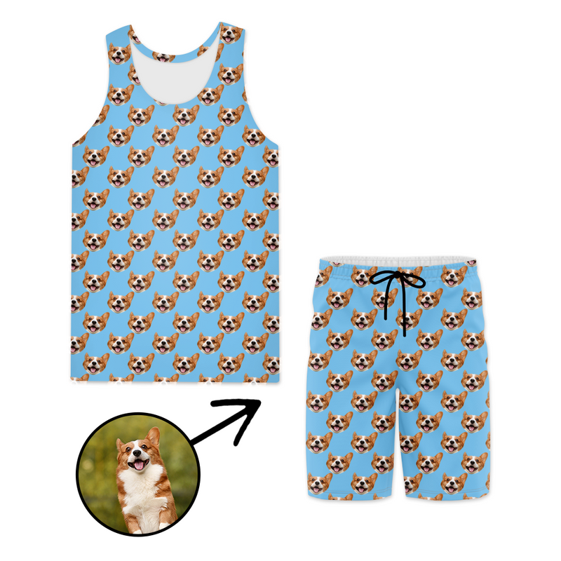 Custom Photo Beach Wear I Love My Dog