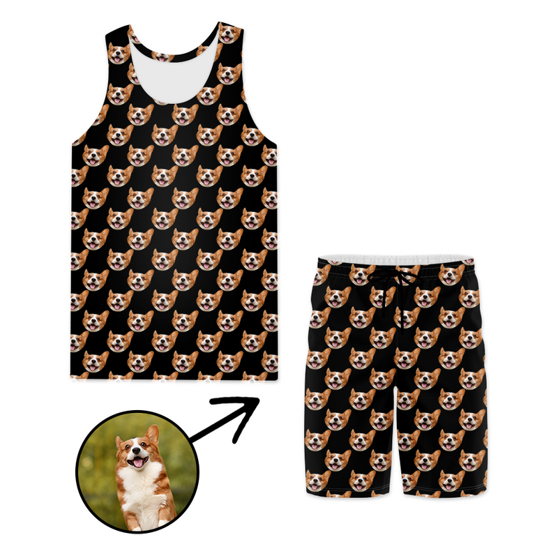 Custom Photo Beach Wear I Love My Dog