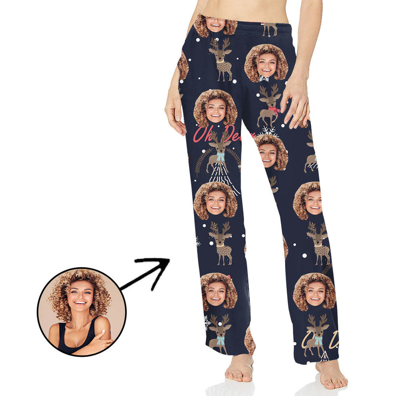 Custom Photo Pajamas Pants For Women Oh Lovely Deer