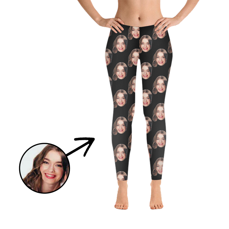 Custom leggings sales with face