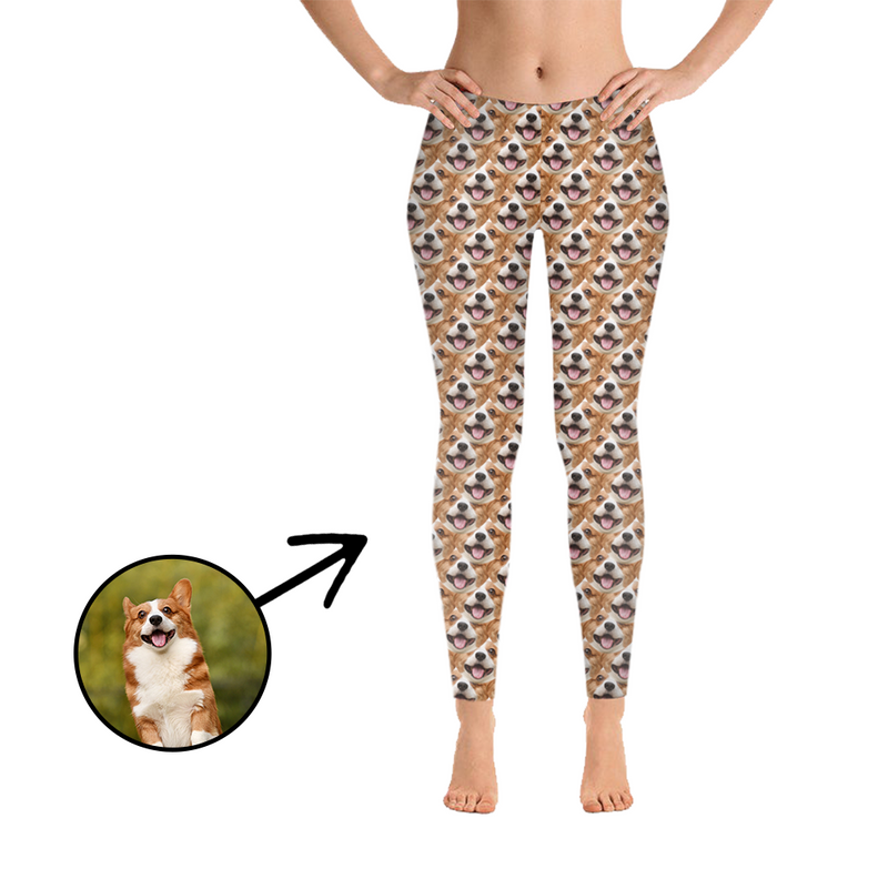 Custom Photo Leggings Mash Dog Face