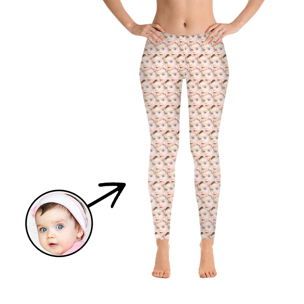 Custom Photo Leggings Mash Baby Face