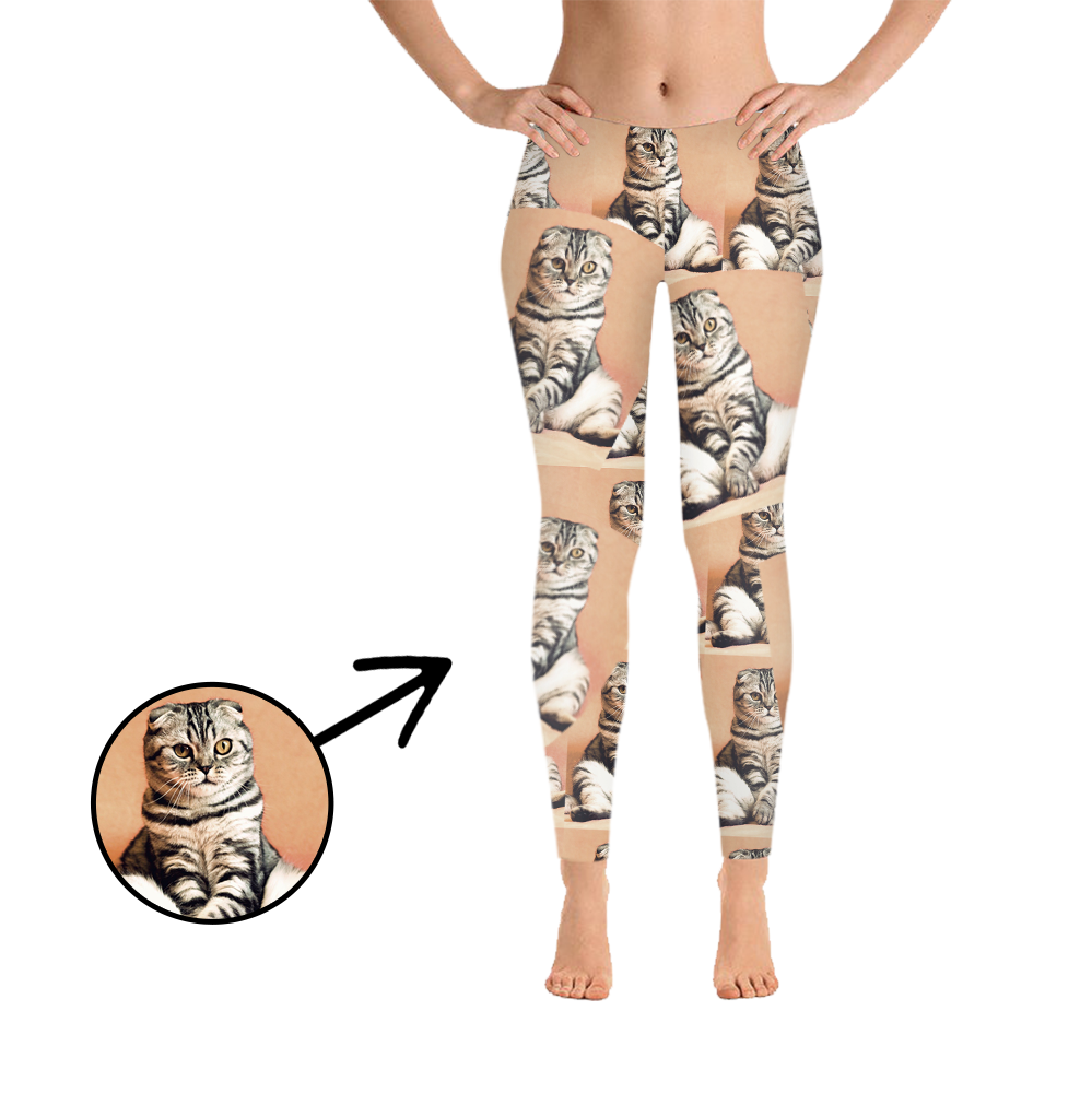 Custom Photo Leggings Whole Cat Photo