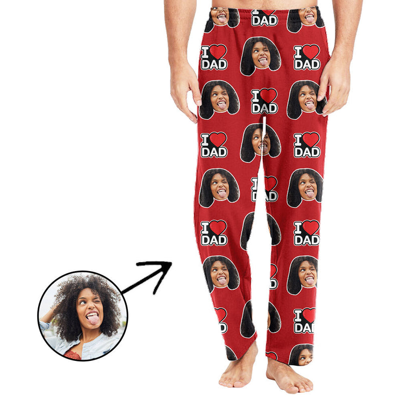 Custom Photo Pajamas Pants For Men Love Dad Father's Day Gifts