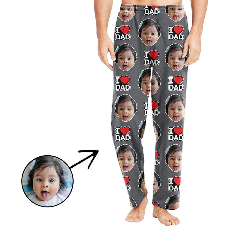 Custom Photo Pajamas Pants For Men Love Dad Father's Day Gifts