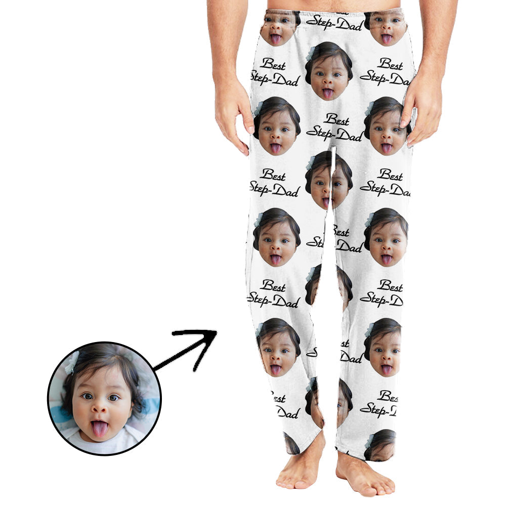 Custom Photo Pajamas Pants For Men Best Step-Dad Father's Day Gifts