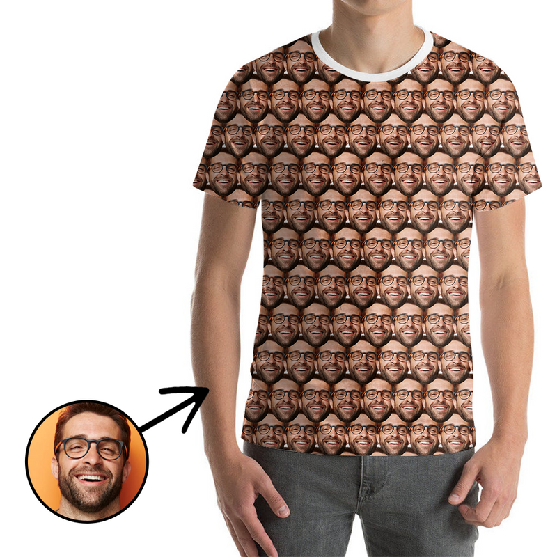 Custom Photo T-shirt Unisex Mash Face