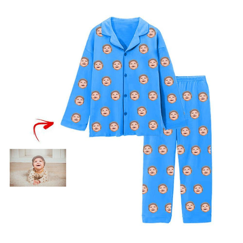 Custom Photo Pajamas Pants I Love My Baby Blue