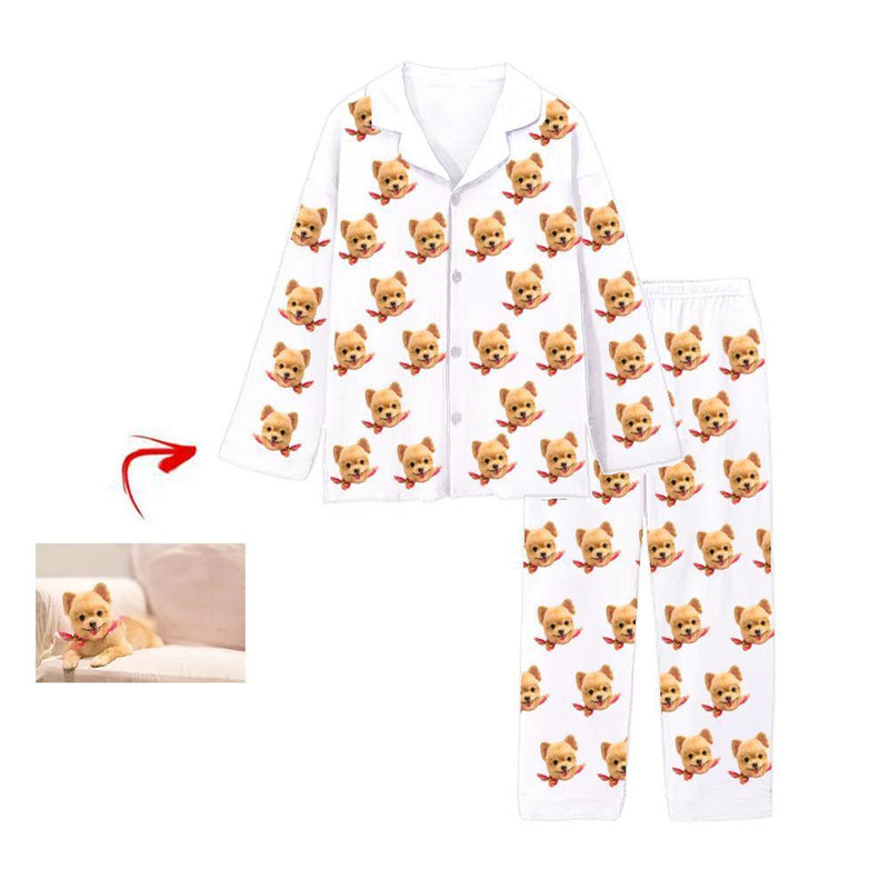 Personalised Photo Pajamas Pants I Love My Dog Grey