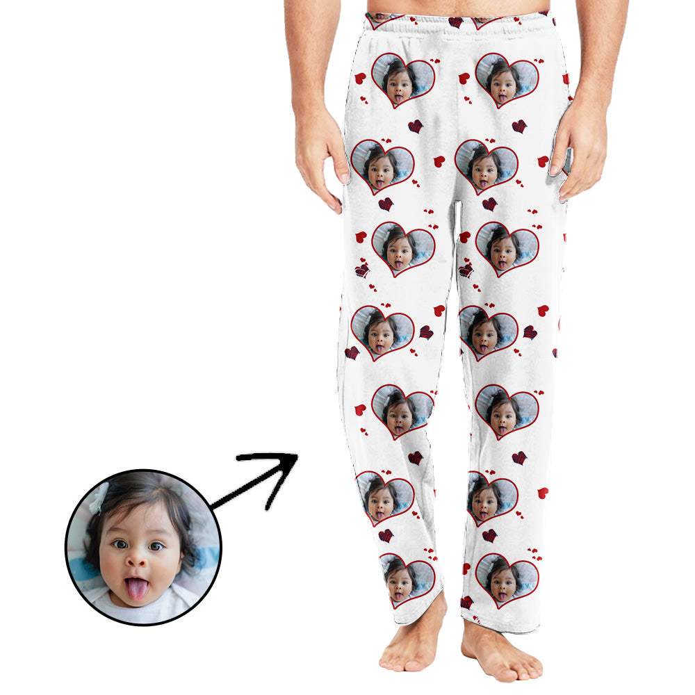 Custom Photo Pajamas Pants For Men Love You Father's Day Gifts