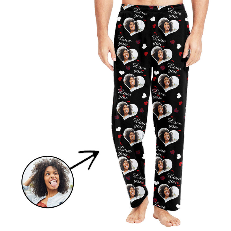 Custom Photo Pajamas Pants For Men Love You Father's Day Gifts