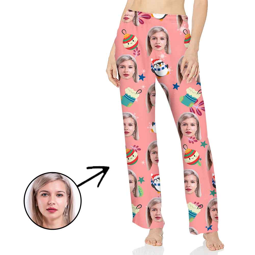 Custom Photo Pajamas Pants For Women Lovely Christmas Socks