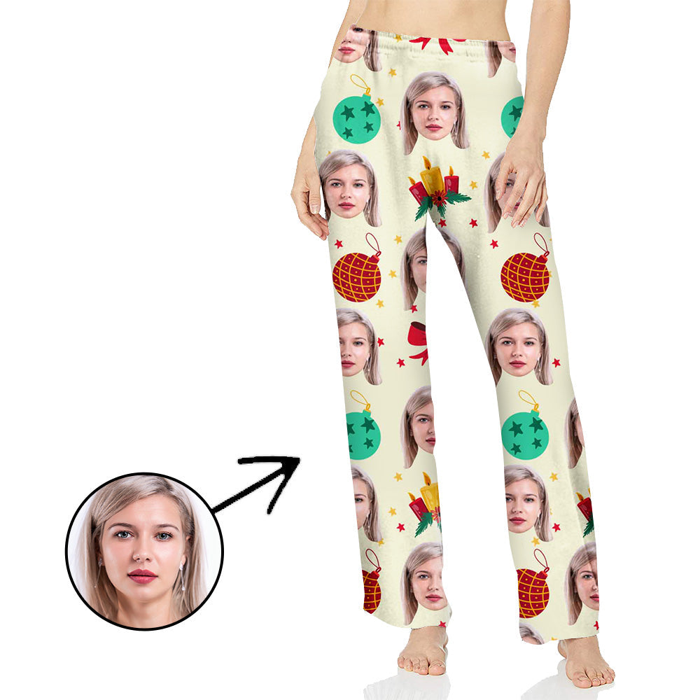 Custom Photo Pajamas Pants For Women Celebrate With You