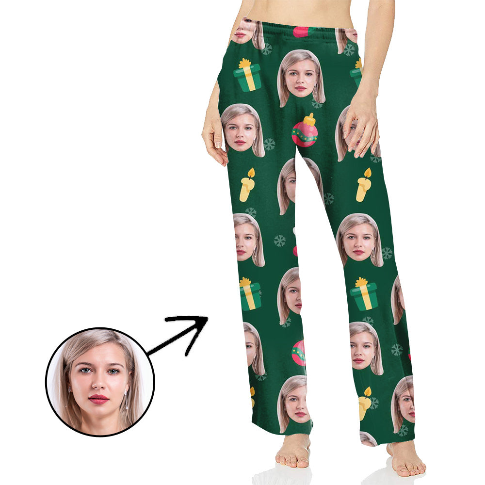 Custom Photo Pajamas Pants For Women Lovely Candle And Gifts