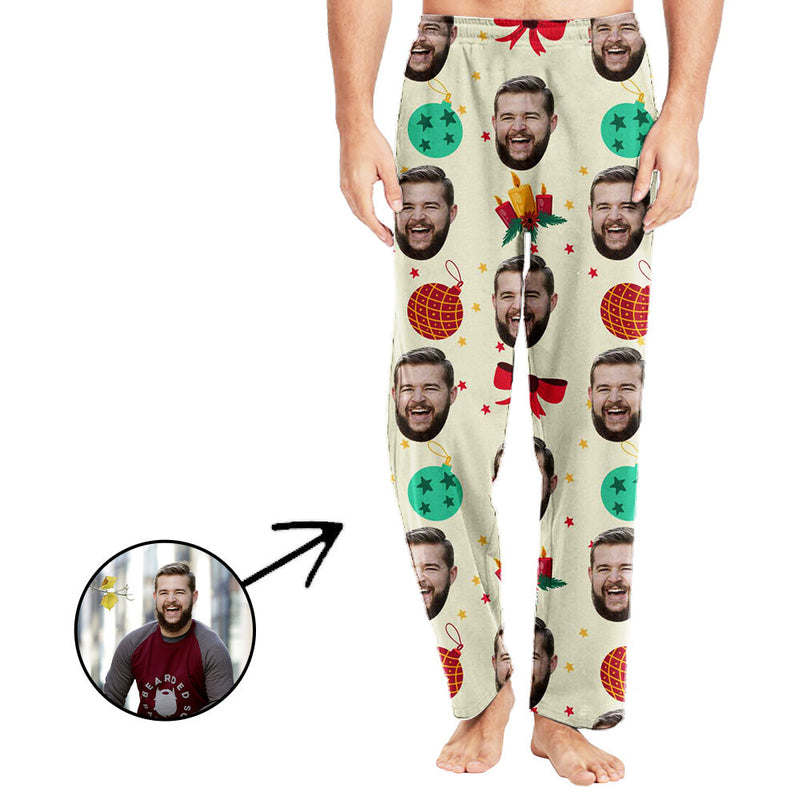 Custom Photo Pajamas Pants For Men Celebrate With You