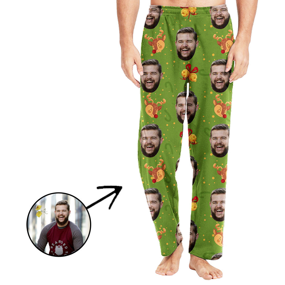 Custom Photo Pajamas Pants For Men Lovely Elk