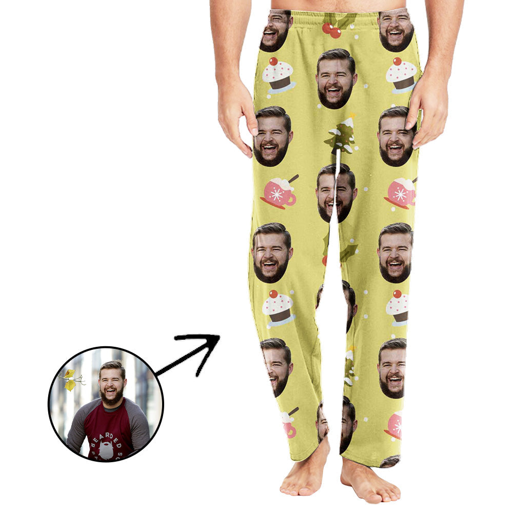 Custom Photo Pajamas Pants For Men Lovely Cake