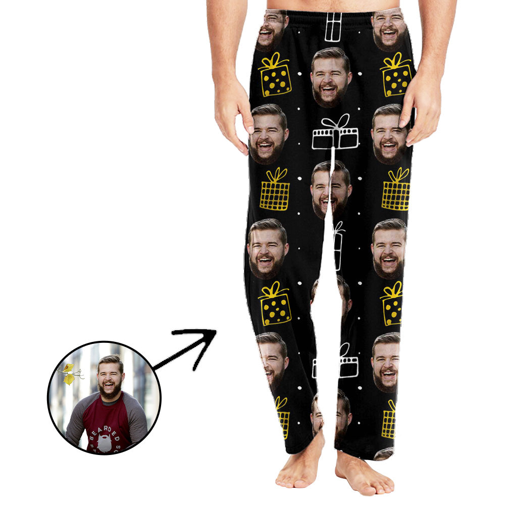 Custom Photo Pajamas Pants For Men Gifts Printed