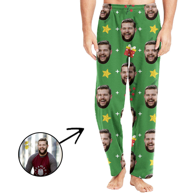 Custom Photo Pajamas Pants For Men Snows And Gifts