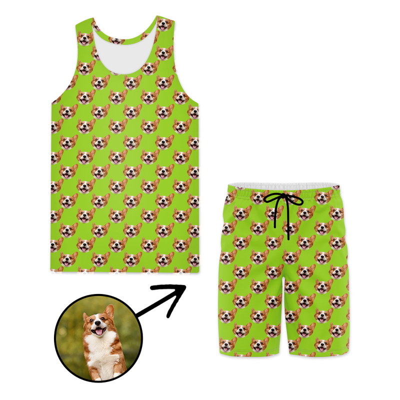 Custom Photo Beach Wear I Love My Dog